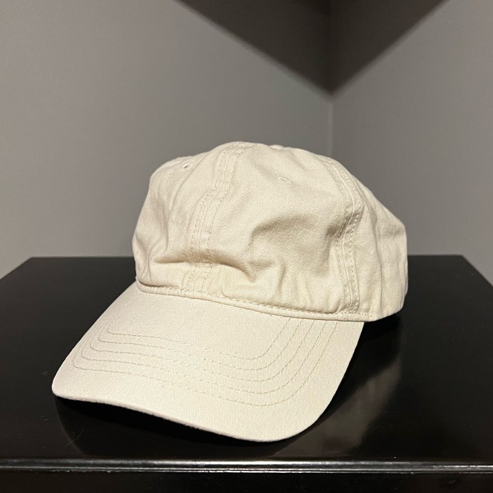 Cream Unstructured Baseball Cap - Picture 2 of 4